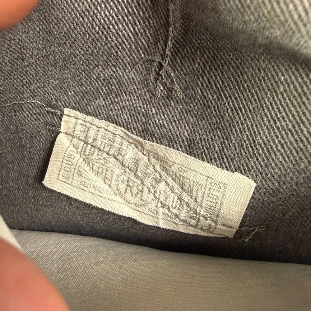 RRL Ralph Lauren Jeans Mens 32x30 Gray Denim Distressed 13 Star Donut Buttons